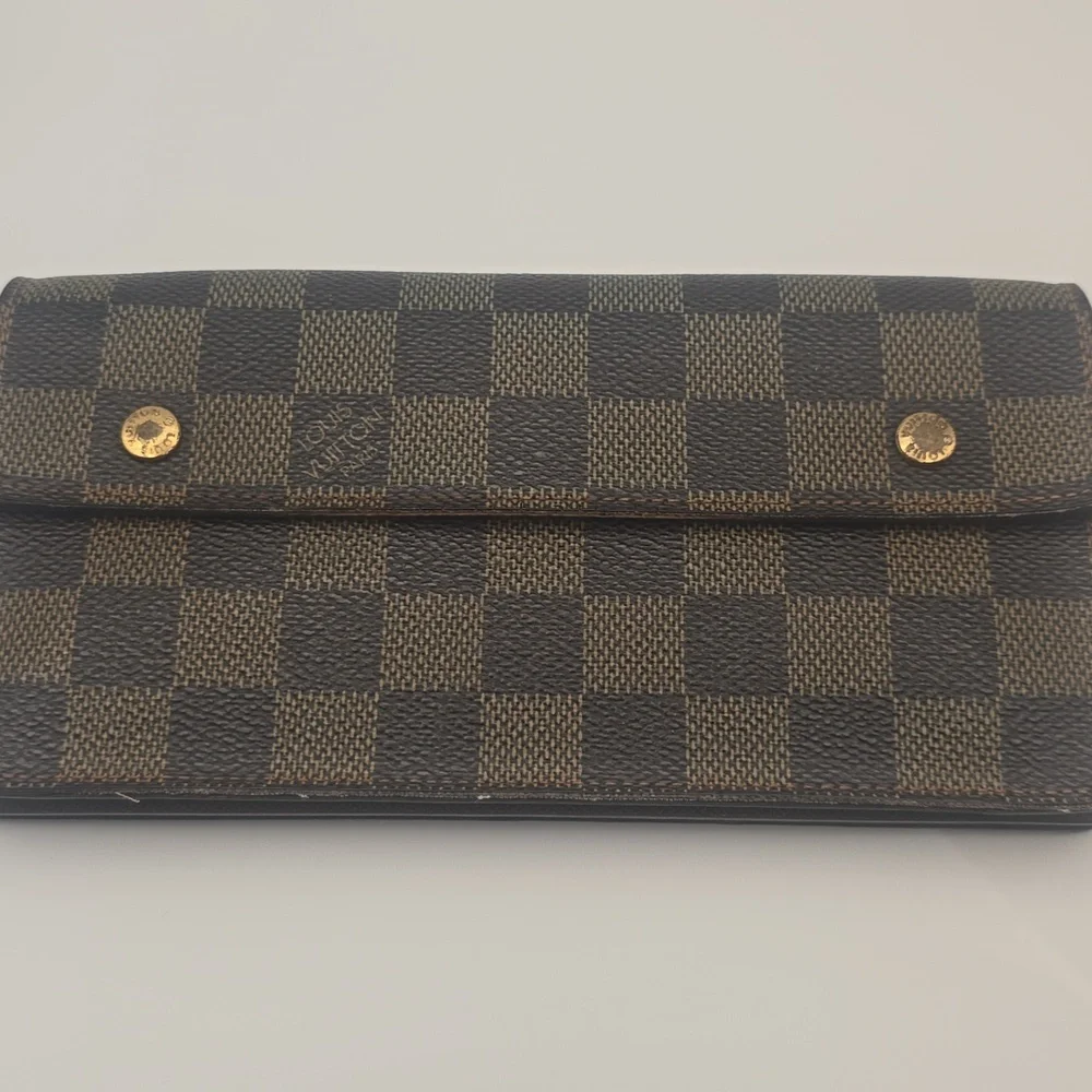 Louis Vuitton Damier Brown Porte Feuille Accordion Long Wallet (VERY GOOD)COA✨️ - Picture 4 of 15